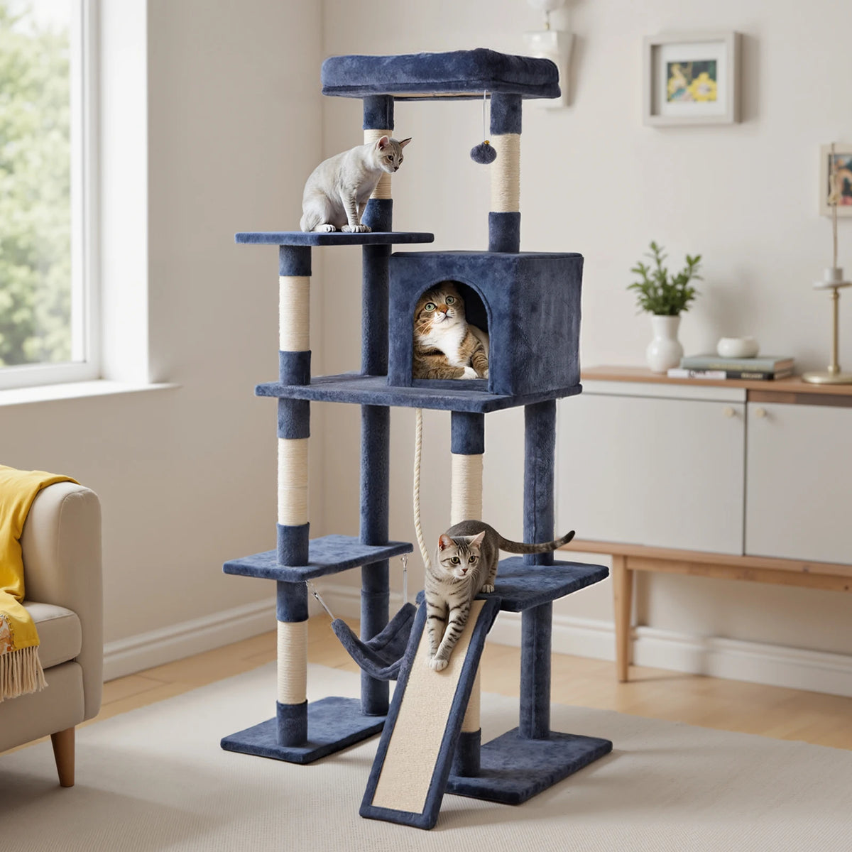 MCQ 63" Cat Tree with Sisal Scratching Posts
