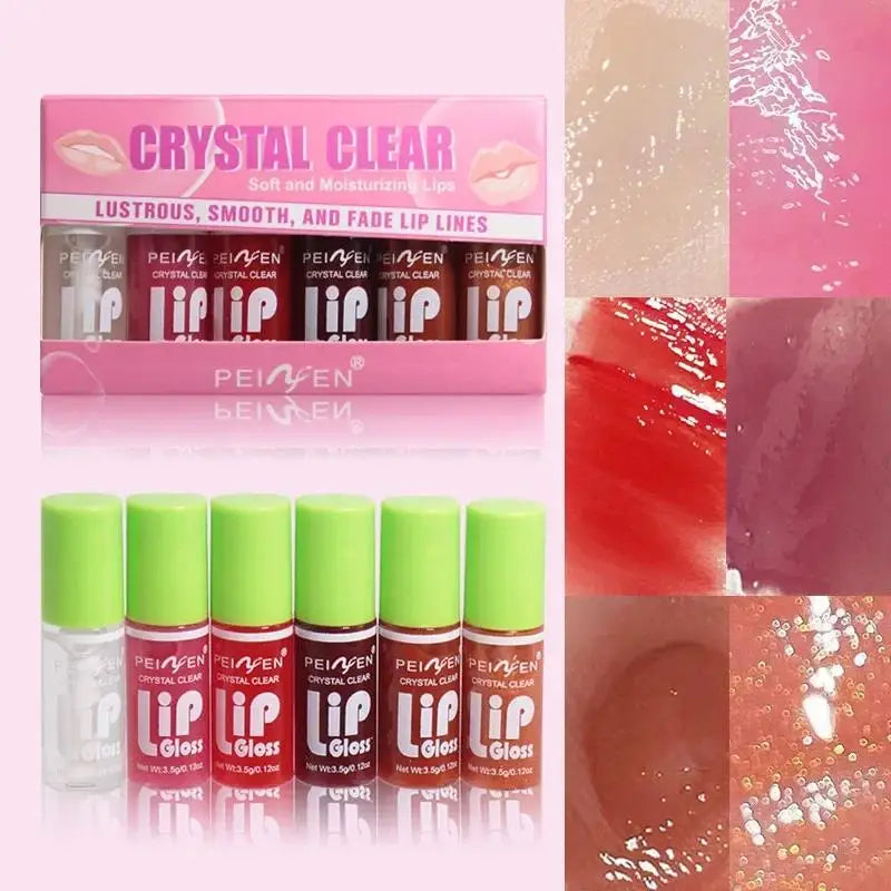Mirror-Shine Lip Gloss – 6-Piece Set