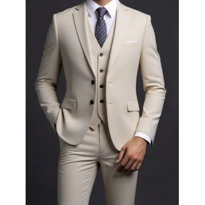 Men's Three-Piece Suit – Blazer, Vest & Trousers