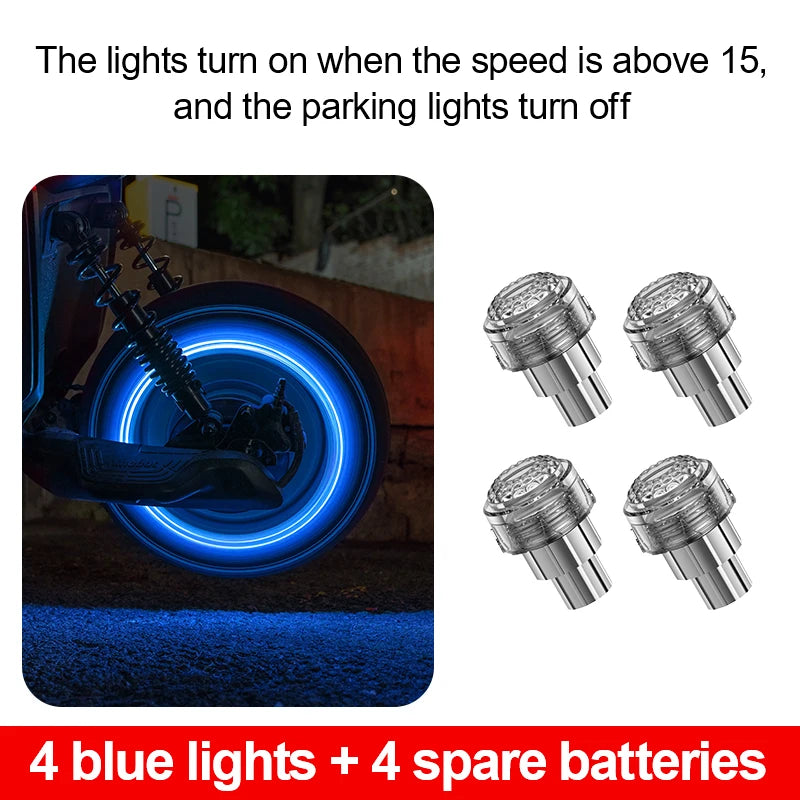 LED Tire Valve Lights – 2 or 4 Pieces