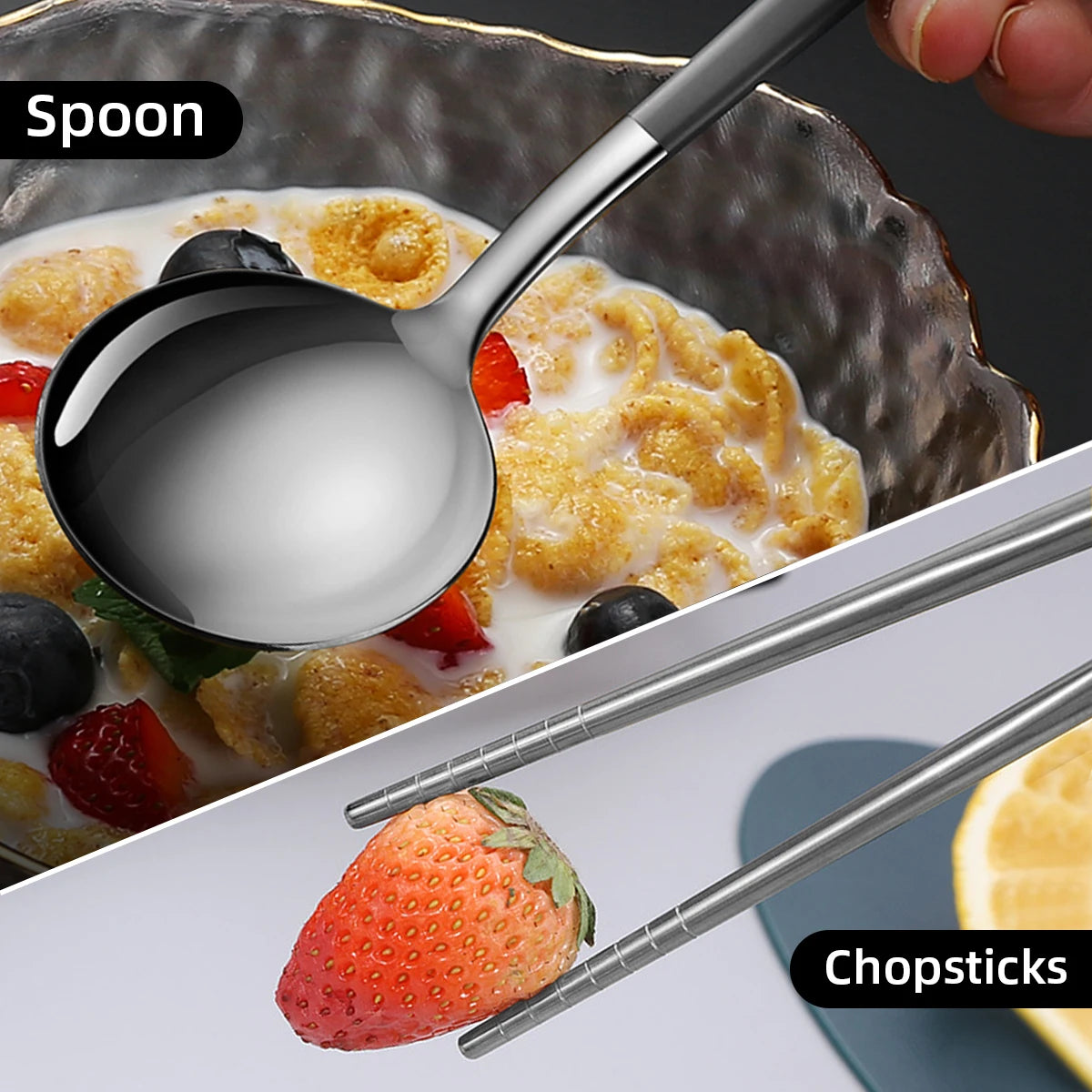 MYVIT Portable Stainless Steel Travel Cutlery