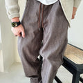 Men's Wide-Leg Drawstring Streetwear Pants