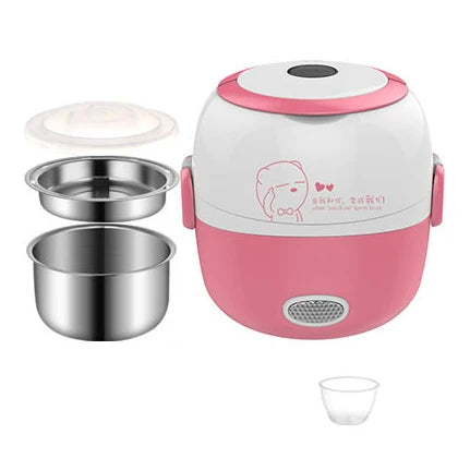 Mini Electric Rice Cooker & Two-Layer Lunch Steamer