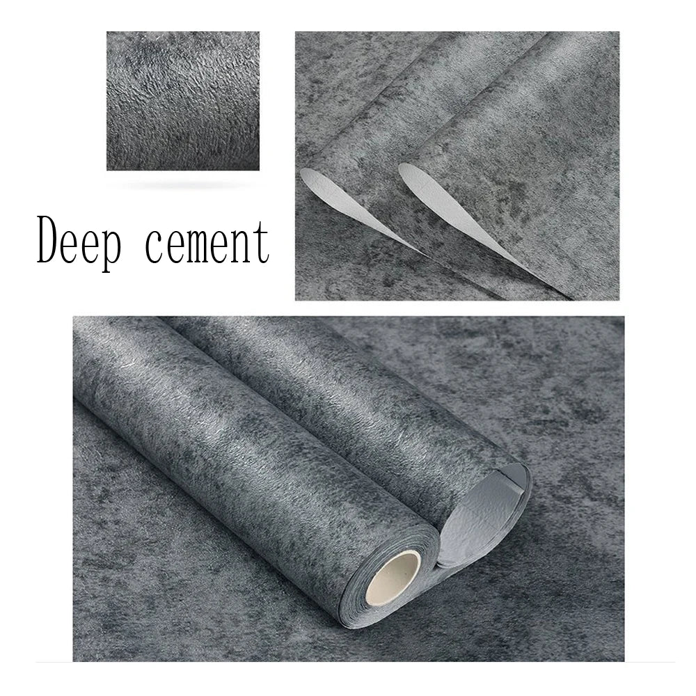Concrete-Look Self-Adhesive Wallpaper