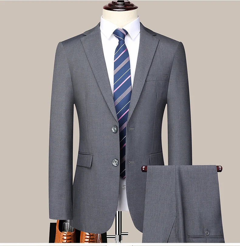 Men's Two-Piece Formal Suit – Blazer & Trousers