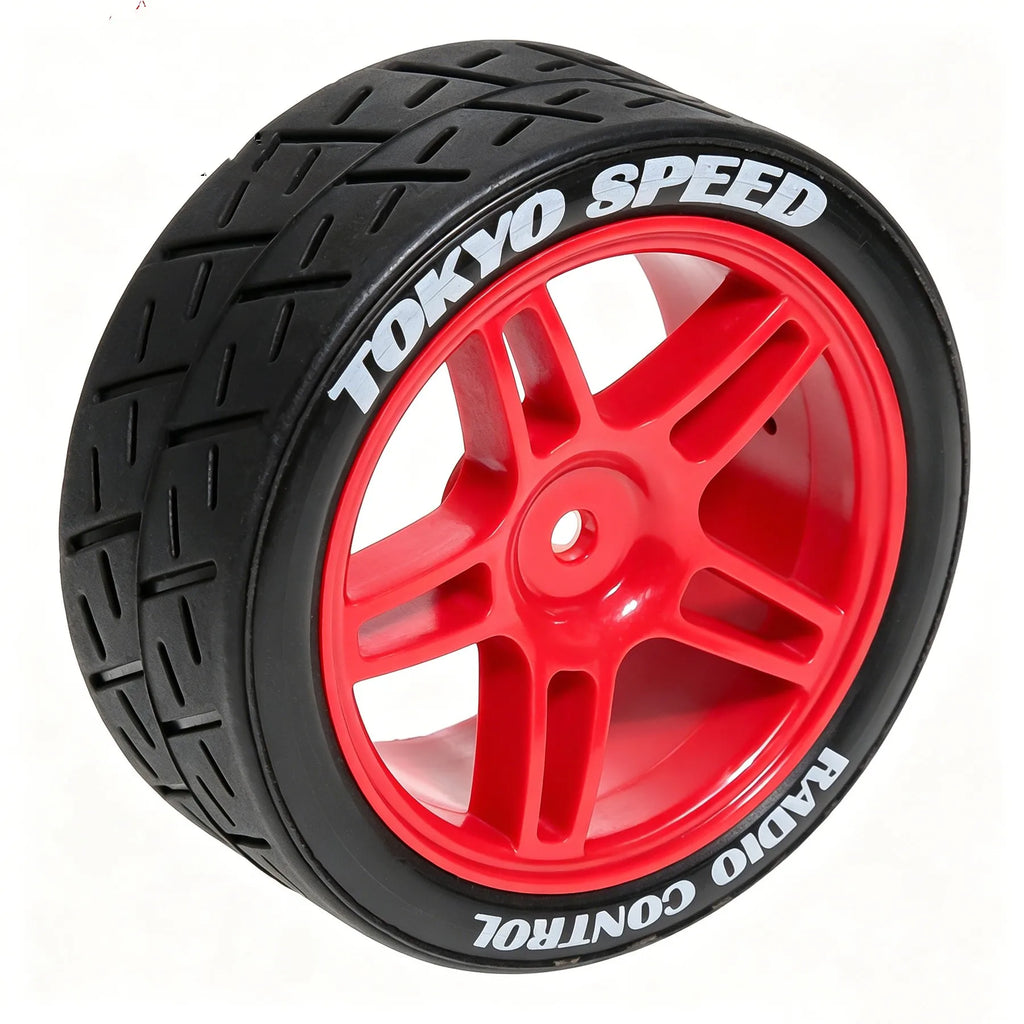 1:10 RC Car Tires & Wheels – Set of 4, 12 mm Hex