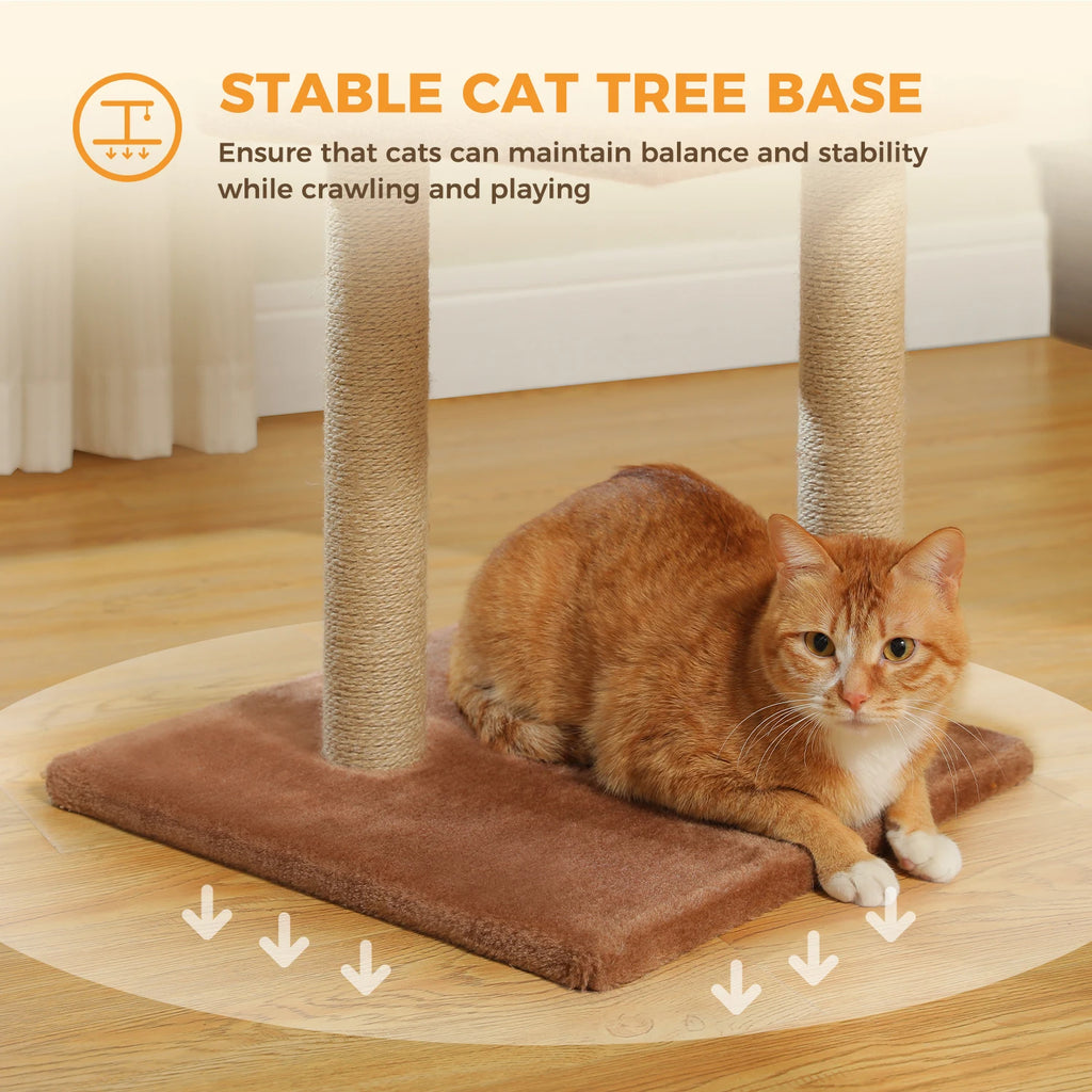 Compact Cat Tree with Removable Perch & Hammock