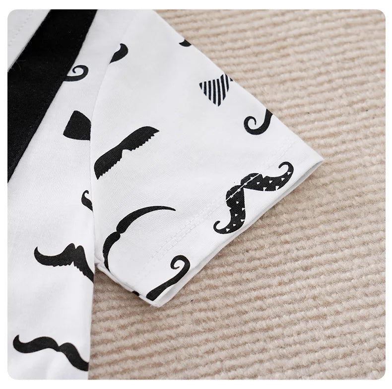 Baby Cotton Short-Sleeve Collared Romper