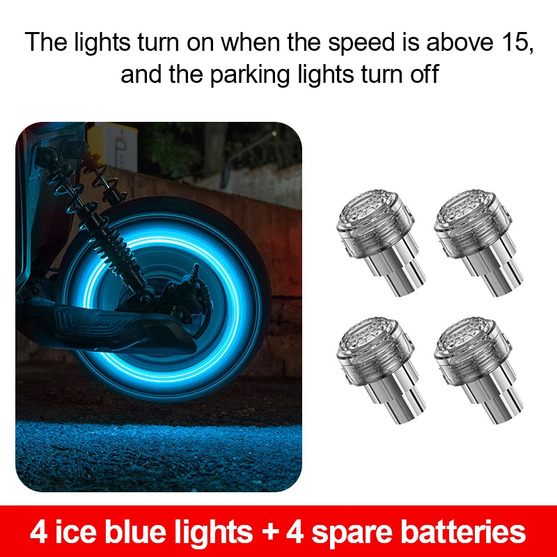 LED Tire Valve Lights – 2 or 4 Pieces