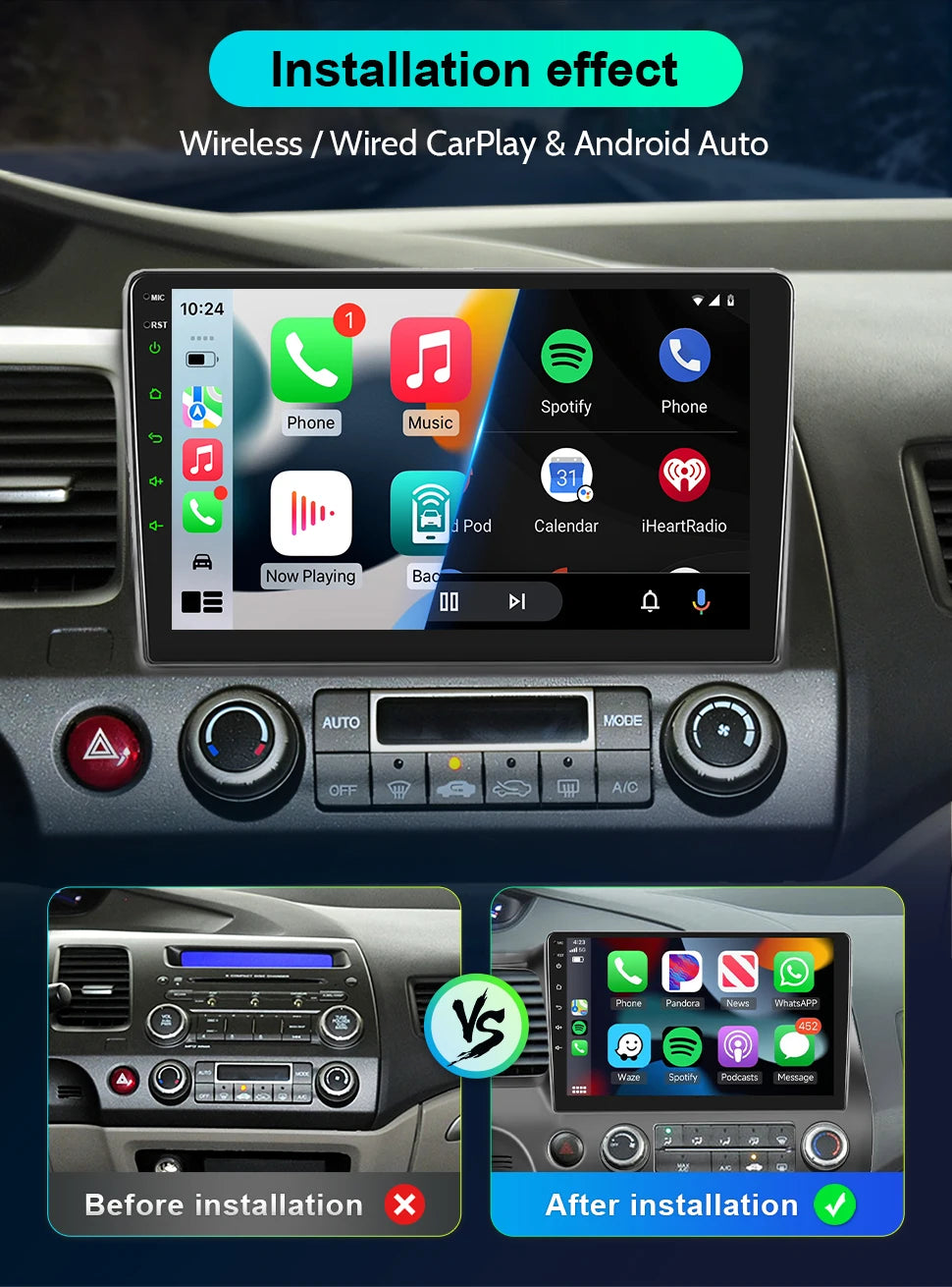IYING MZY-01-A Stereo for Honda Civic 2006–2011