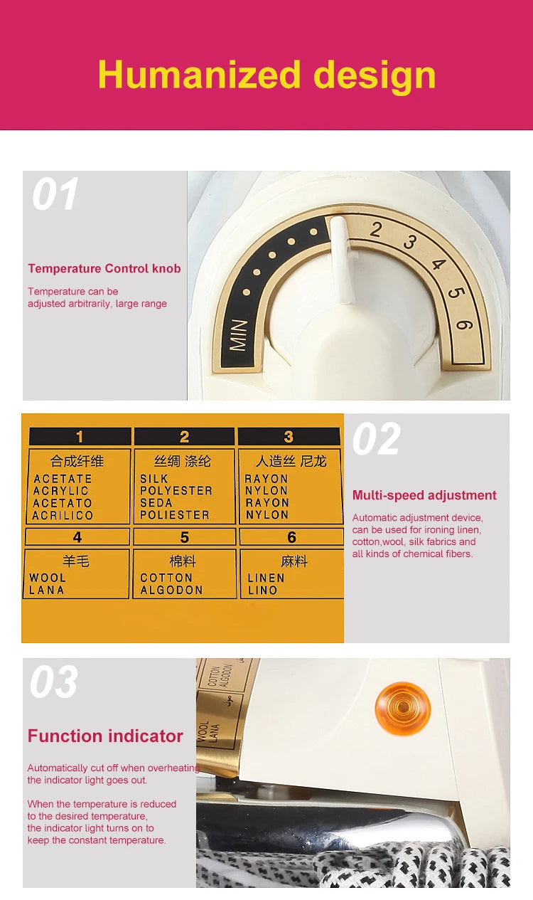 Adjustable Dry Iron – 220V