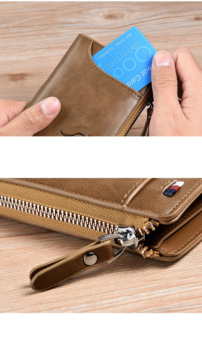 Men's Zipper Wallet & Card Holder