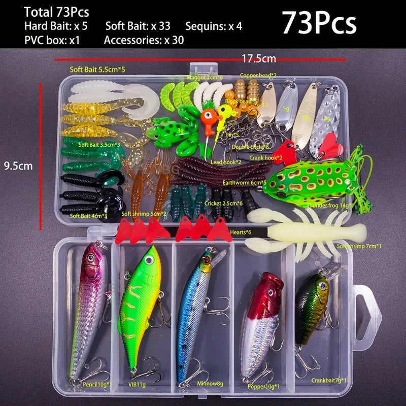 Mixed Fishing Lure & Tackle Box Kit Options