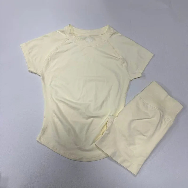 Women's Workout Crop Tops and Shorts — Top or Set Options