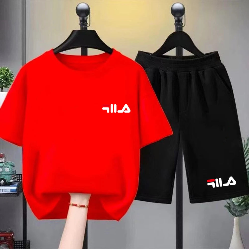 Children's Printed T-Shirt and Shorts Set