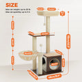 110cm Cat Tree with Condo & Hammock