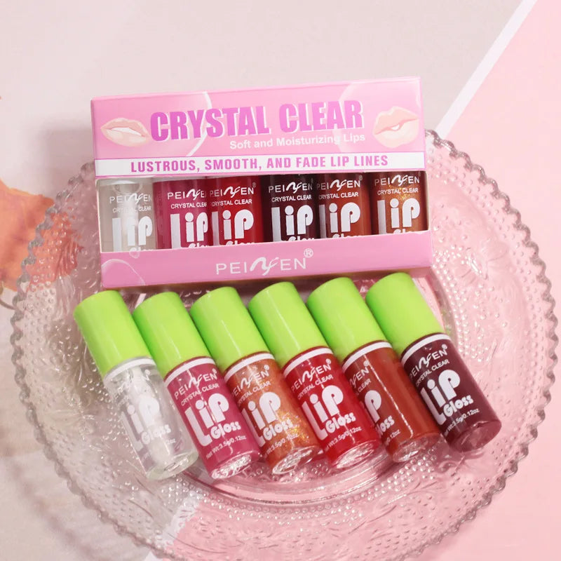 Mirror-Shine Lip Gloss – 6-Piece Set