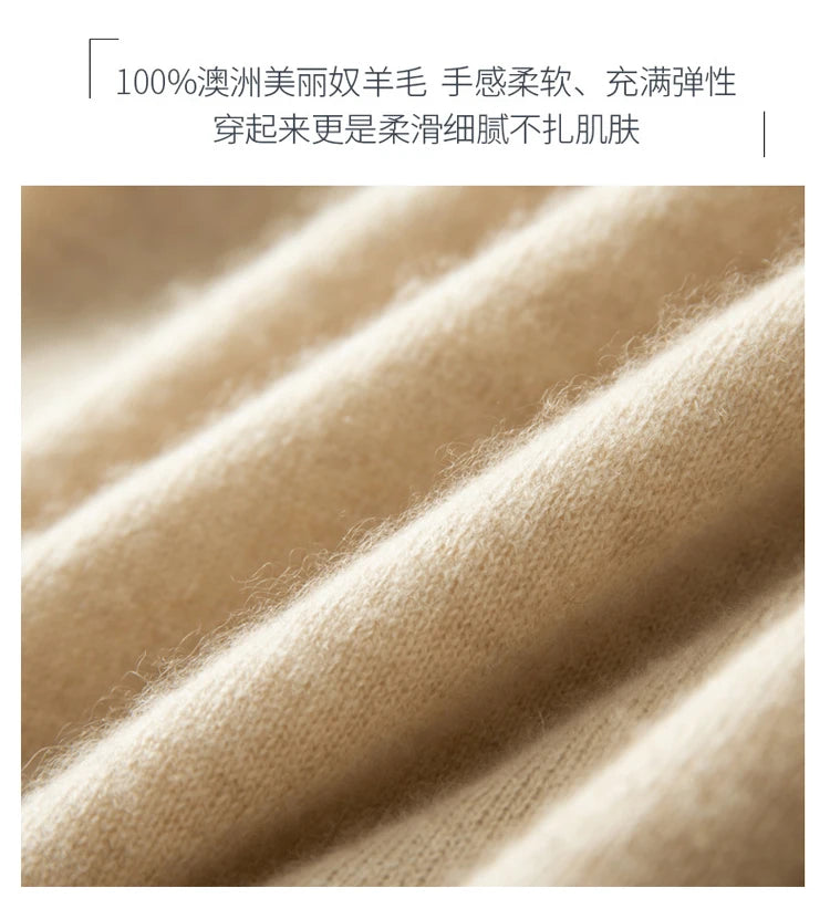 Women's Wool Mock-Neck Knit Sweater