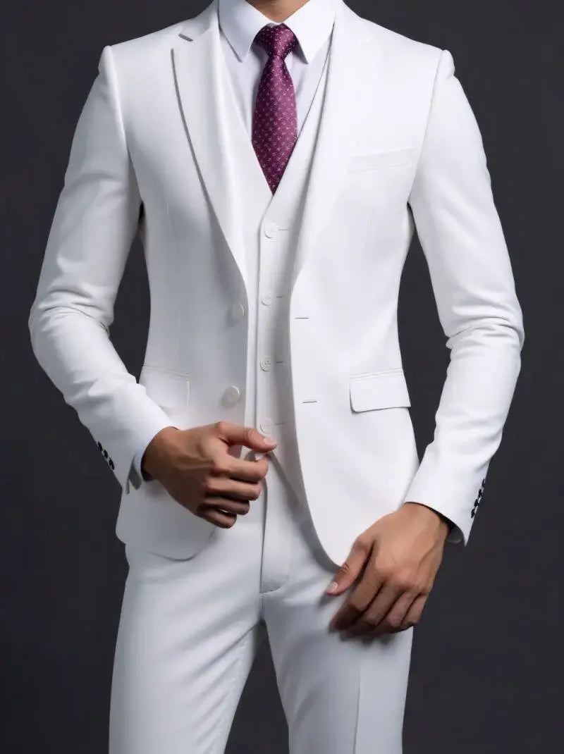 Men's Three-Piece Suit – Blazer, Vest & Trousers
