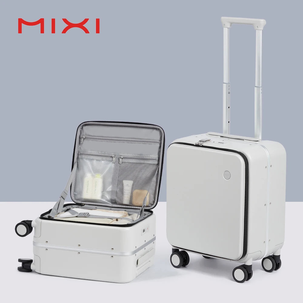 Mixi 14 Inch Underseat PC Hard Shell Suitcase Top Opening Aluminum Frame Travel Suitcases with Wheels Carry On Luggage Whispering Desires Shoppe