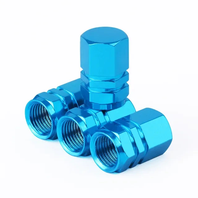 Aluminum Tire Valve Caps – Set of 4
