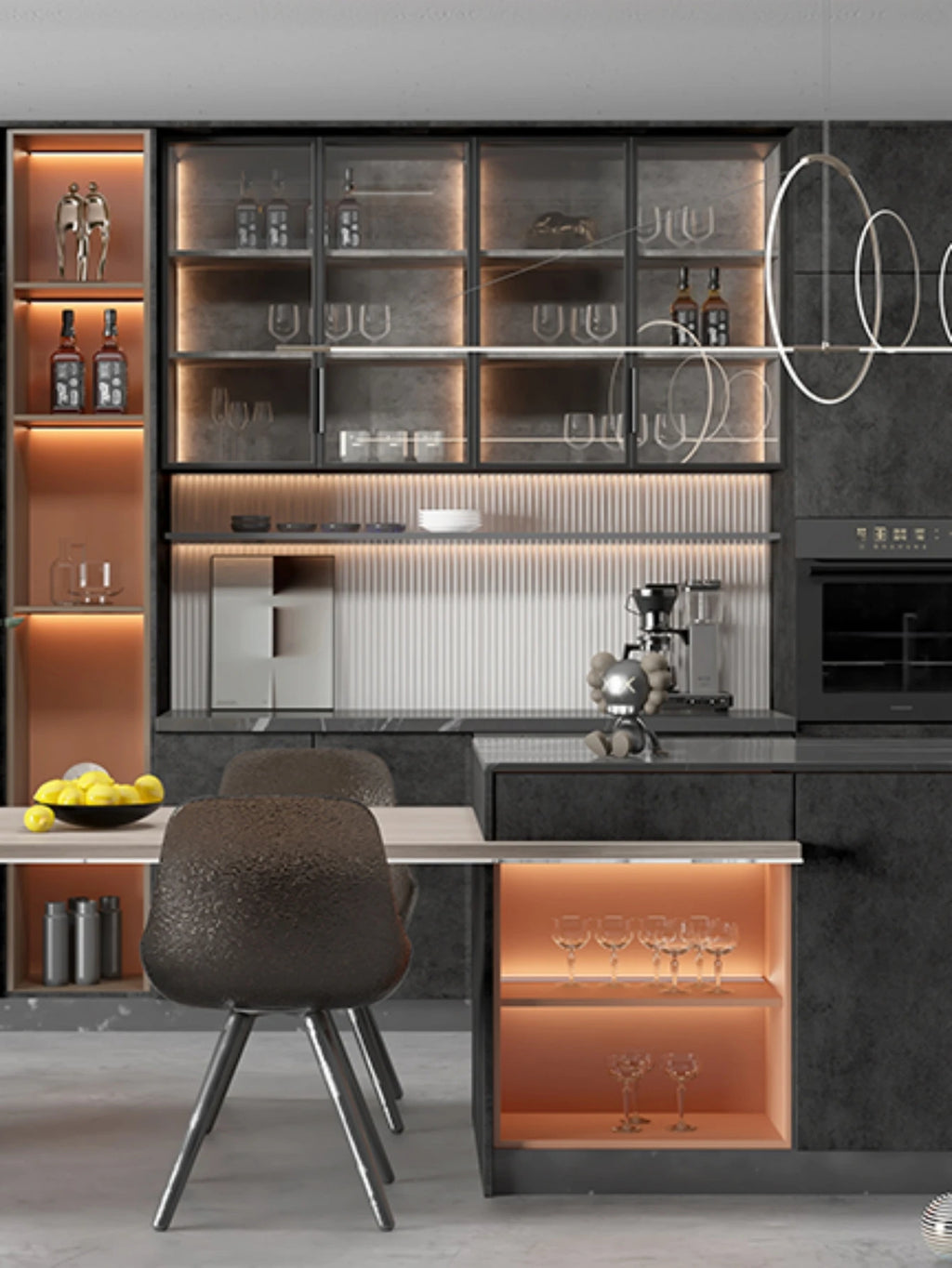 Concrete-Look Self-Adhesive Wallpaper