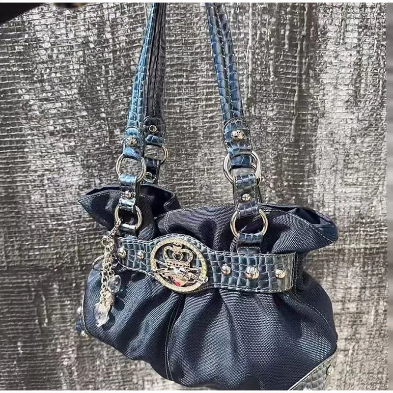 Women's Y2K Studded Shoulder Bag