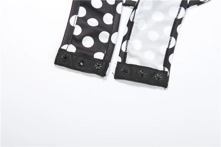 Women's Polka-Dot Bodysuit and Shorts Set