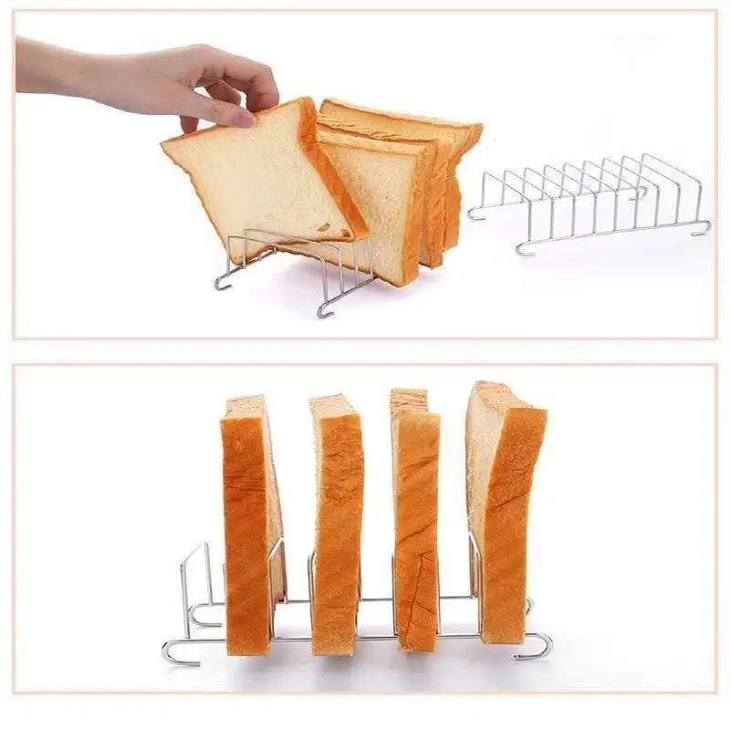 Stainless Steel Toast Rack with Tongs
