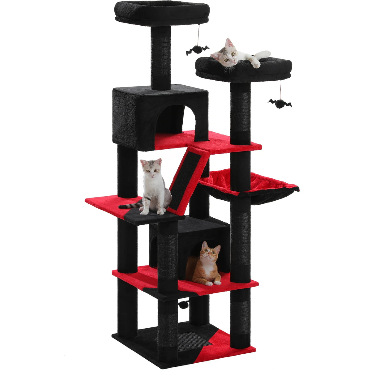 Multi-Level Cat Tree with Scratching Posts, Cozy Condo, Hammock, Large Cat Tower for Indoor Cats, Cat Scratching Board, Cat Toys Whispering Desires Shoppe