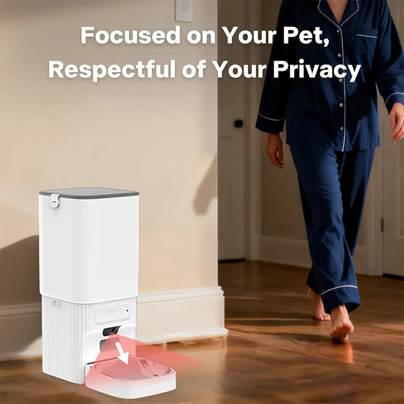 NITYERS 7L Camera Pet Feeder with Double Bowls