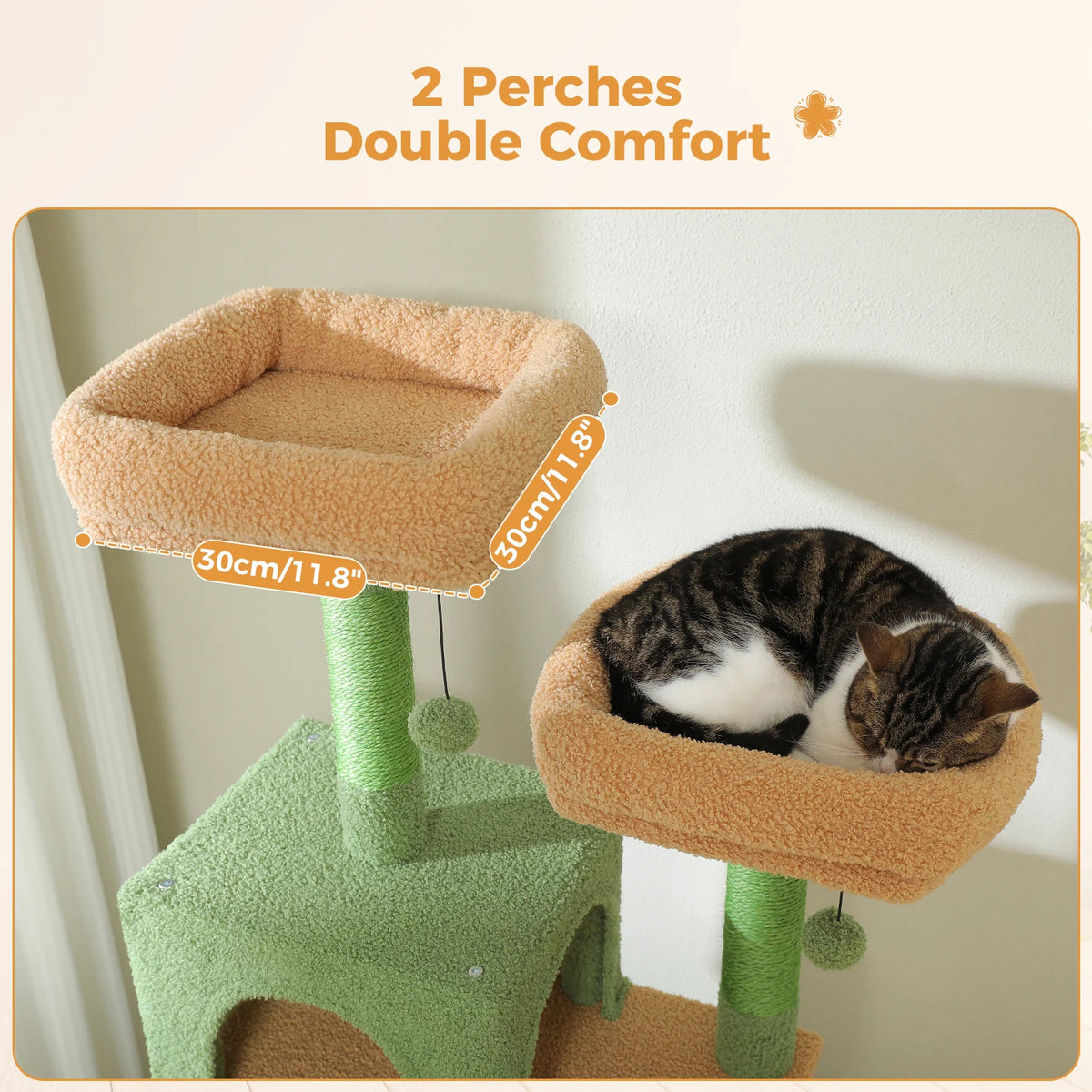 184cm Cat Tree with Hammock, Condo & Scratching Posts