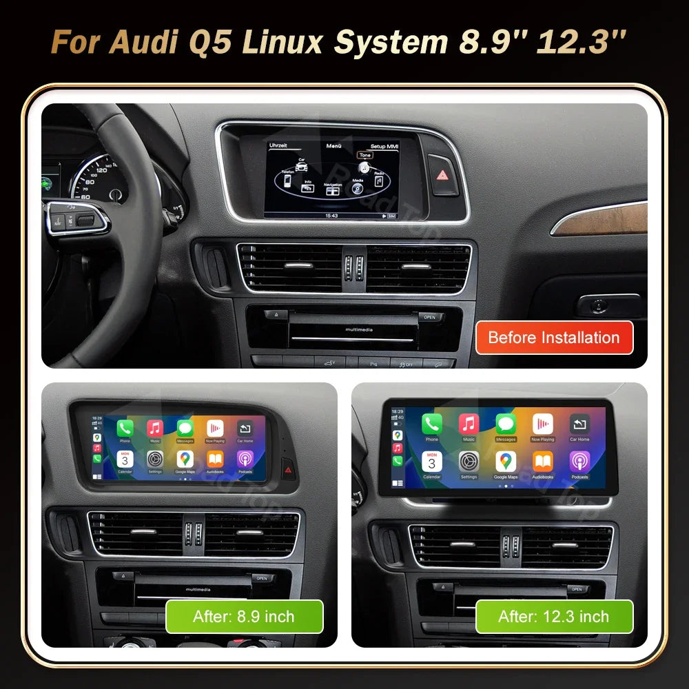 Road Top CarPlay Display for Audi Q5 2009–2017