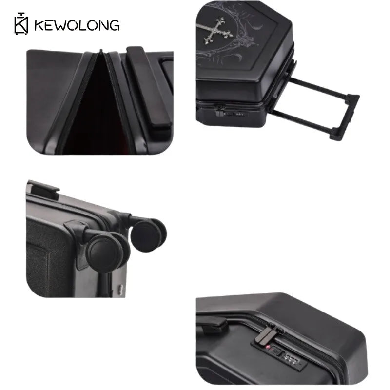 Gothic Coffin-Style Spinner Suitcase