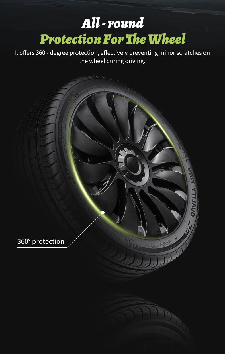 MOTENIO 19-Inch Wheel Covers for Model Y – Set of 4