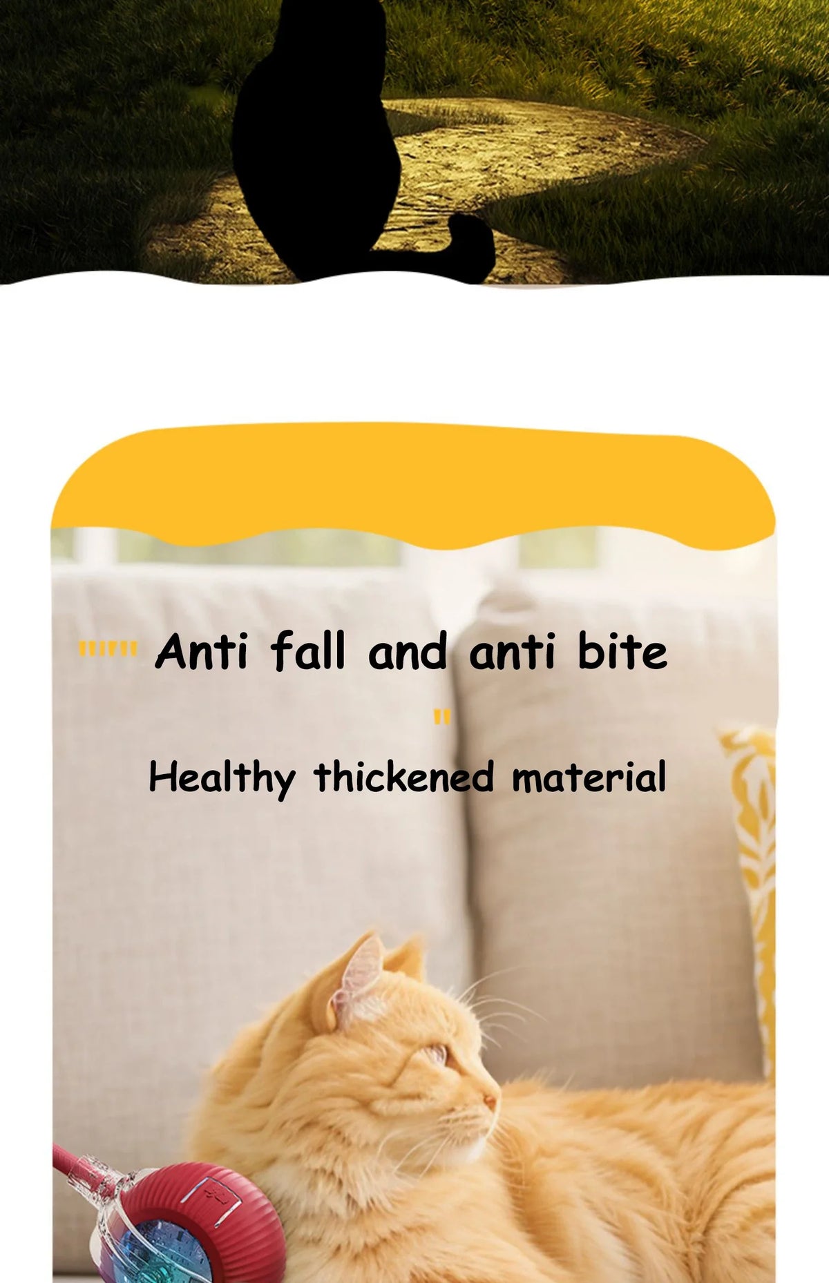 Rechargeable Rolling Cat Ball with Faux Tail