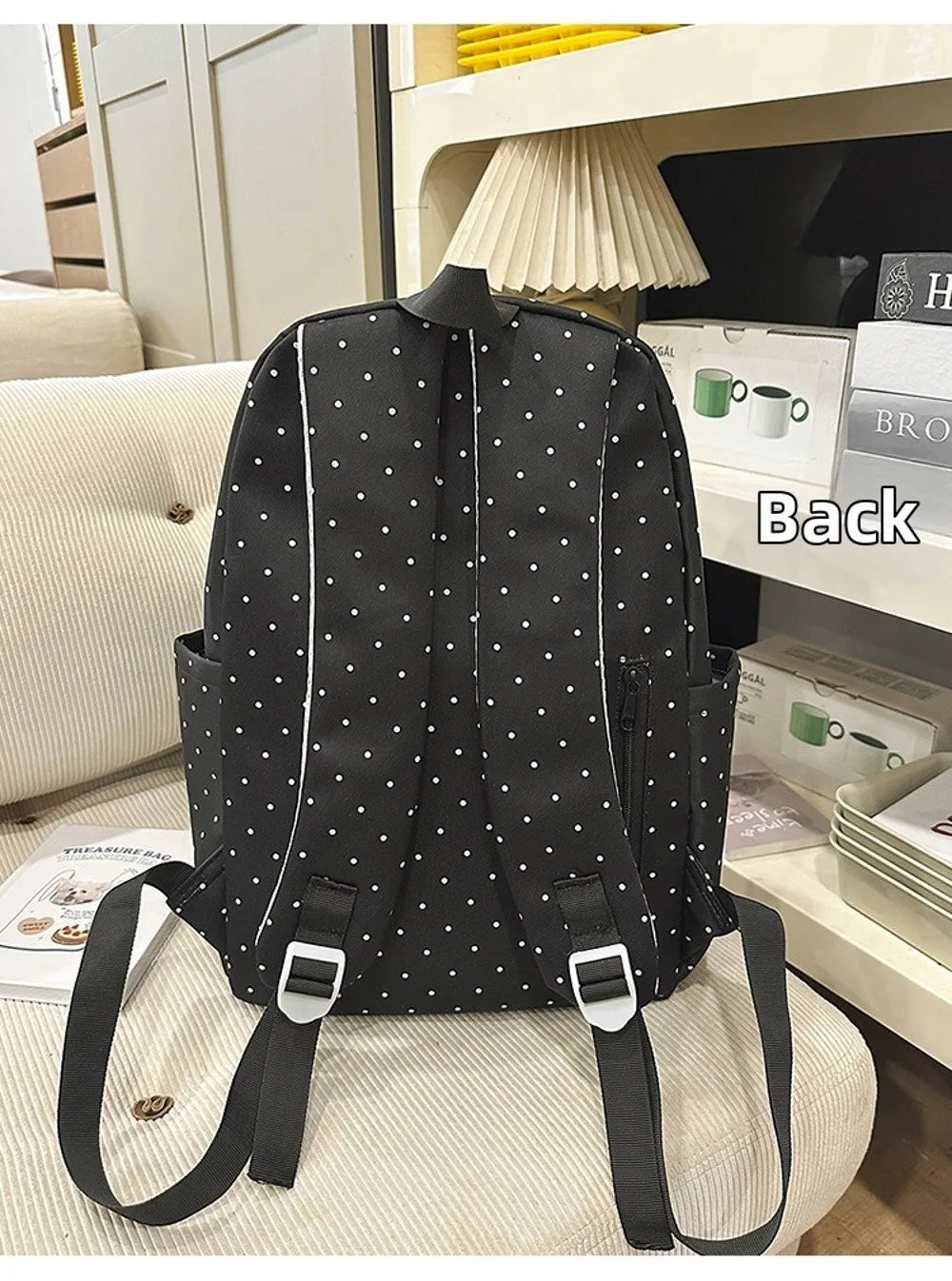 Piano-Key Print Lightweight Backpack