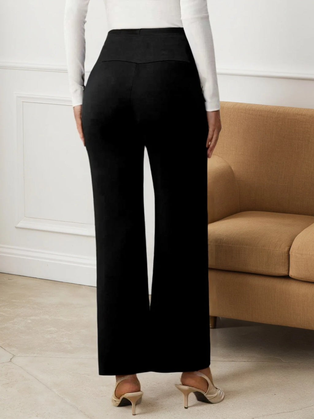Spring Autumn Maternity Pants High-waist Belly Support Straight Pants Loose Wide-leg Casual Trousers For Pregnant Women Outwear Whispering Desires Shoppe