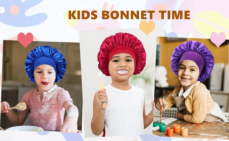 Children's Satin-Look Sleep Bonnet