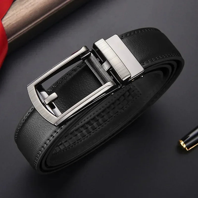Men's PU Click-Buckle Casual Belt
