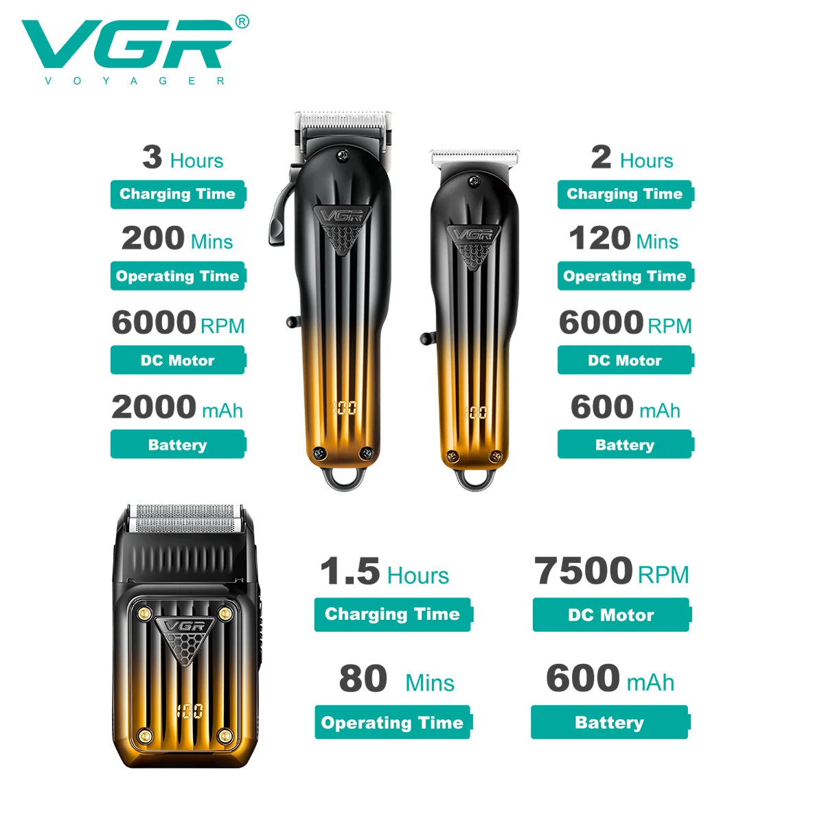 VGR 644 Rechargeable Hair Clipper & Trimmer