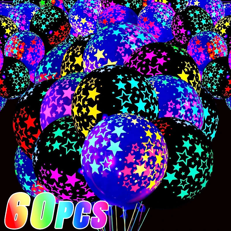 12-Inch Fluorescent Dot Latex Party Balloons