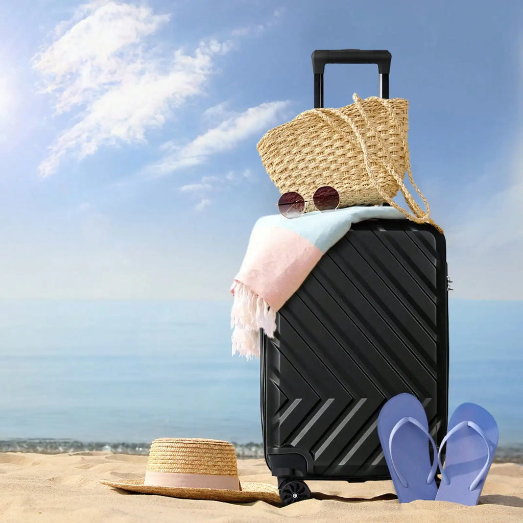 Black 20-Inch Spinner Suitcase