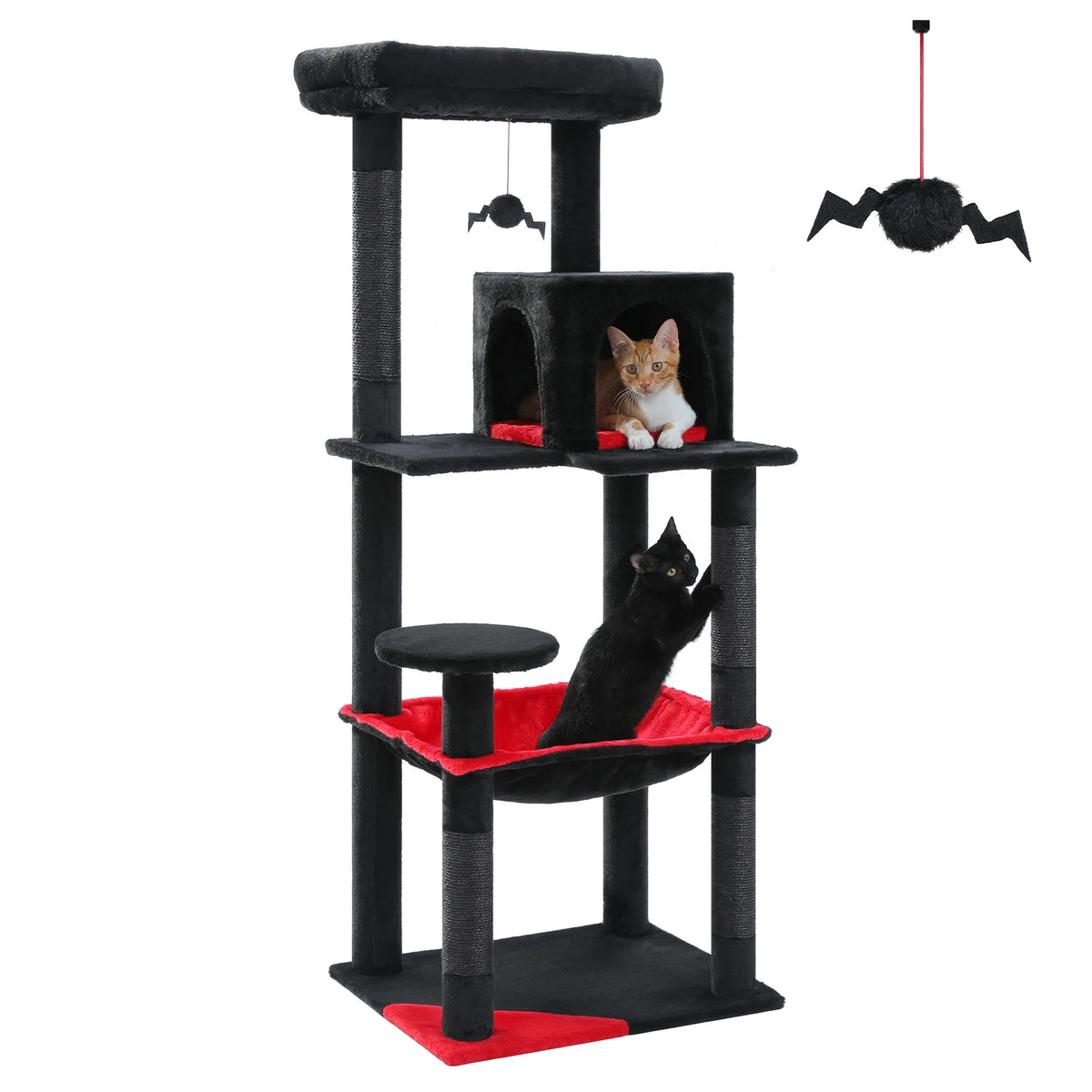 Gothic Cat Tree with Hammock & Condo