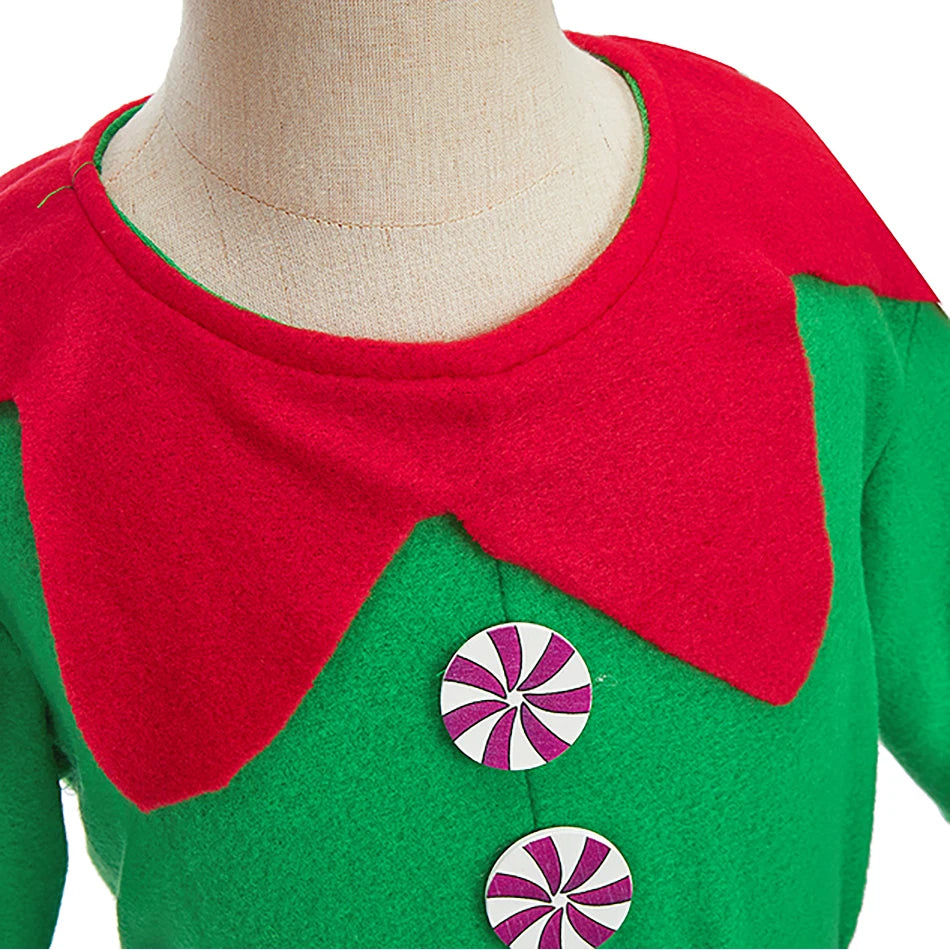 Kids Adult Christmas Clothing Set Kids Tops Pants Hat Belt Children Xmas Clothes Baby Boy Girl Birthday Outfit Elves Costume Whispering Desires Shoppe