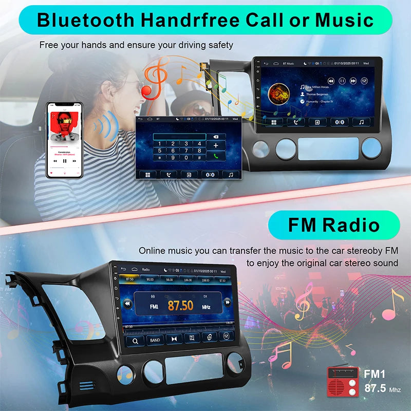IYING MZY-01-A Stereo for Honda Civic 2006–2011