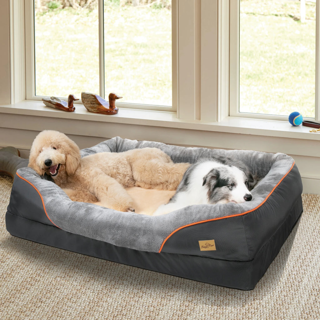 BINGOPAW Foam Dog Bed with Removable Cover