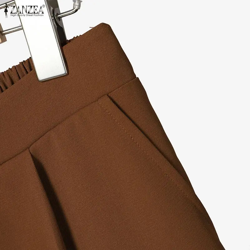 ZANZEA Patchwork Blouse and Pants Set