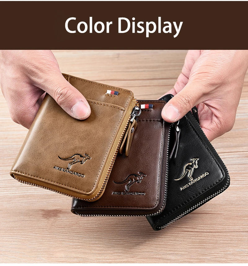 Men's Zipper Wallet & Card Holder