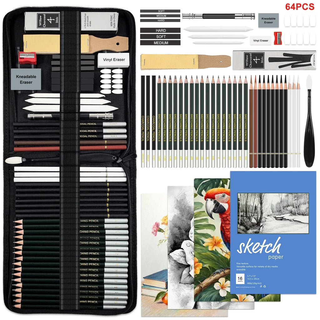 Artist Drawing & Sketching Kit – 18 to 126 Pieces